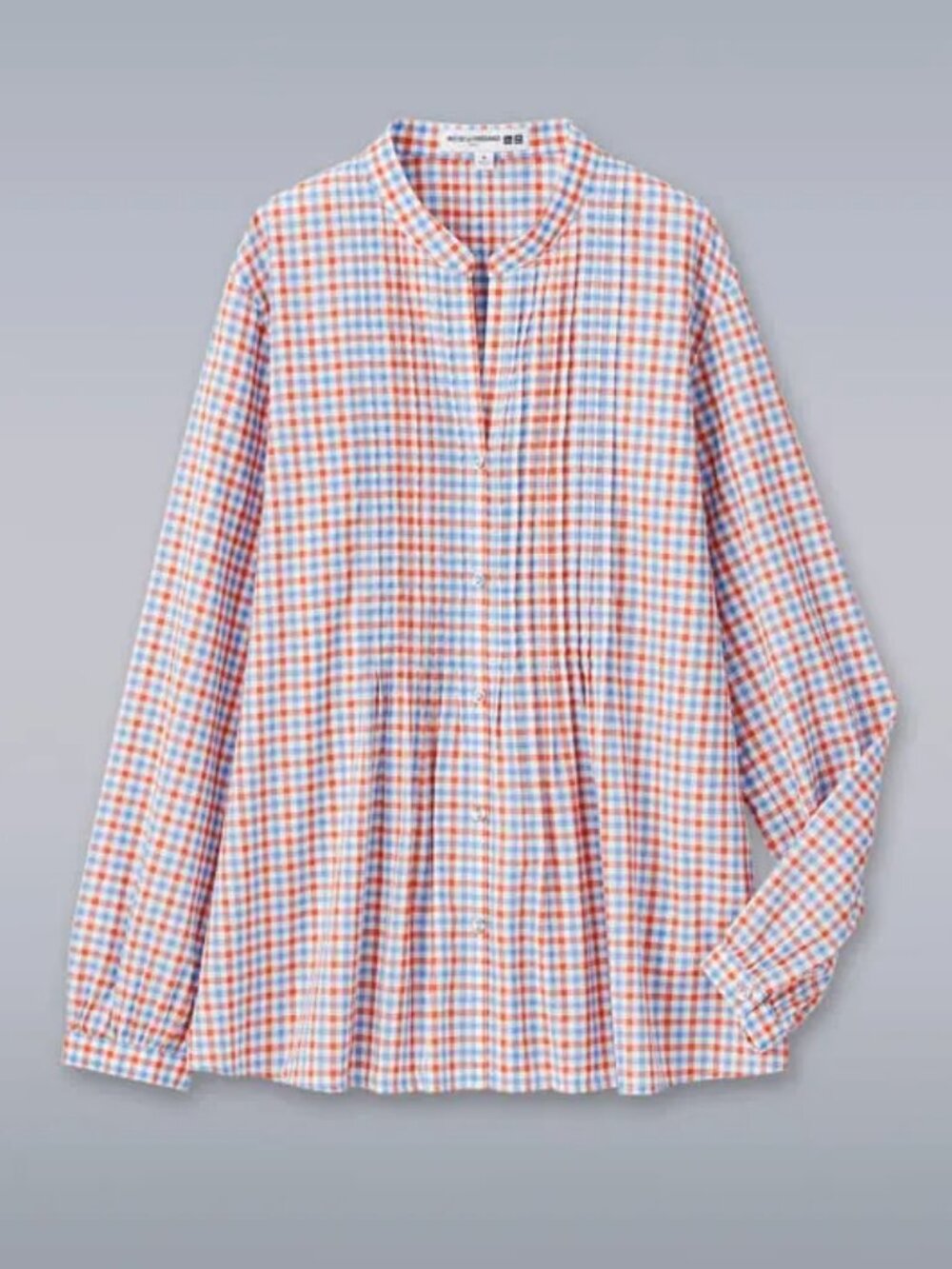 Ines de la Fressange for Uniqlo Gingham Pintuck Shirt | Size S